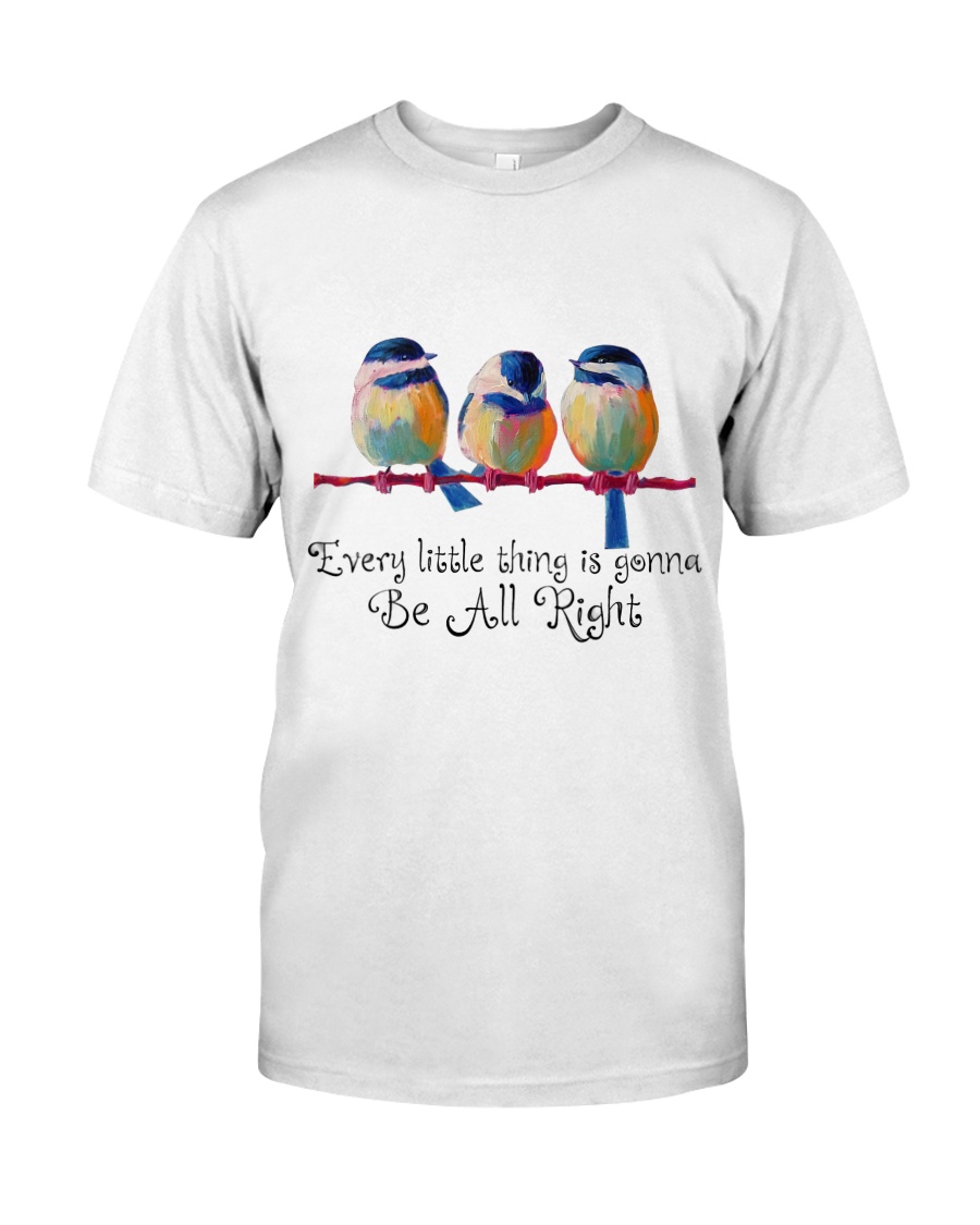 Be All Right Birds Tee in White