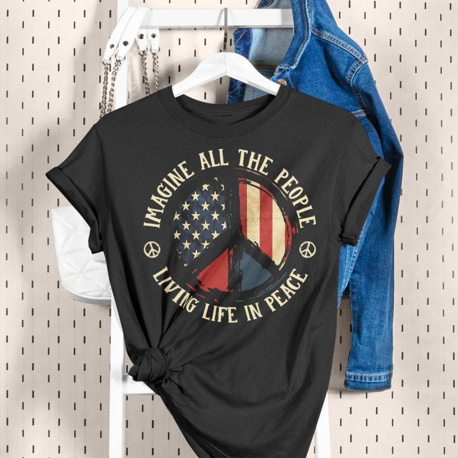 Living Life In Peace Tee in Black
