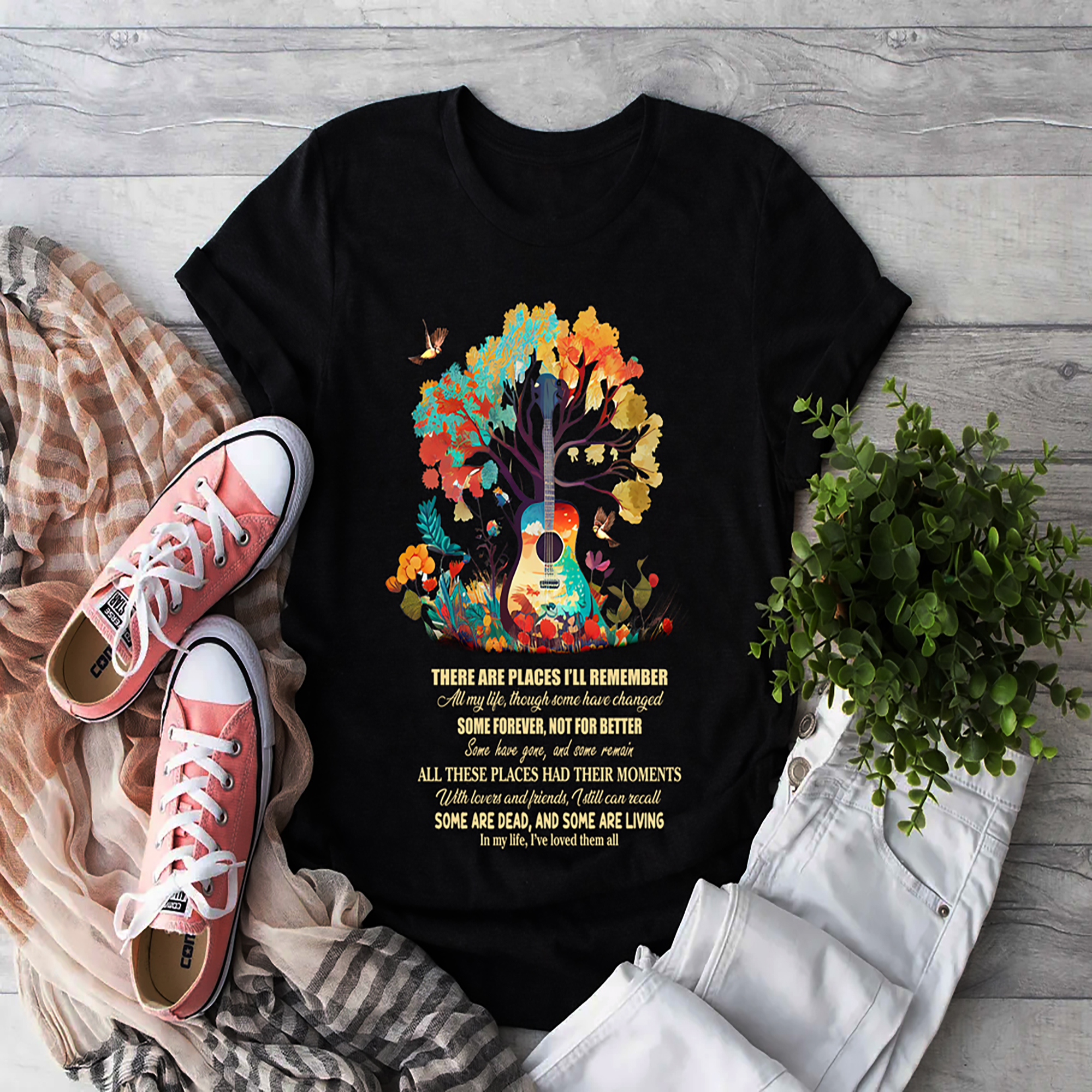 In My Life Guitar Tee in Black